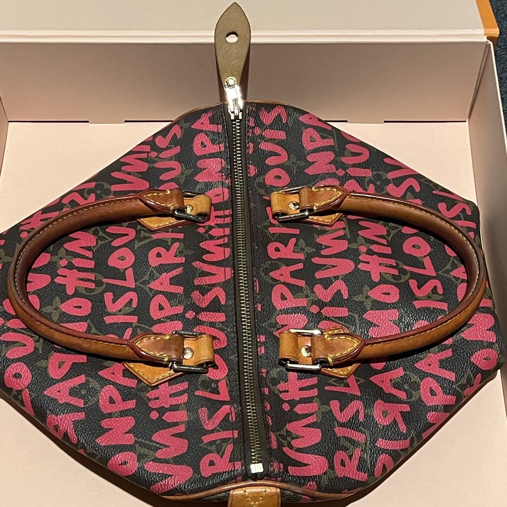 Authentic Louis Vuitton stephen sprouse graffiti pink fuchsia speedy 30 Boston